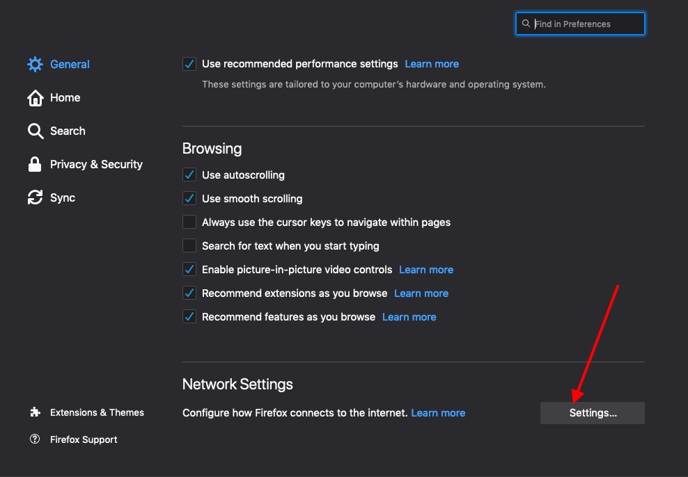 windowblinds settings for firefox