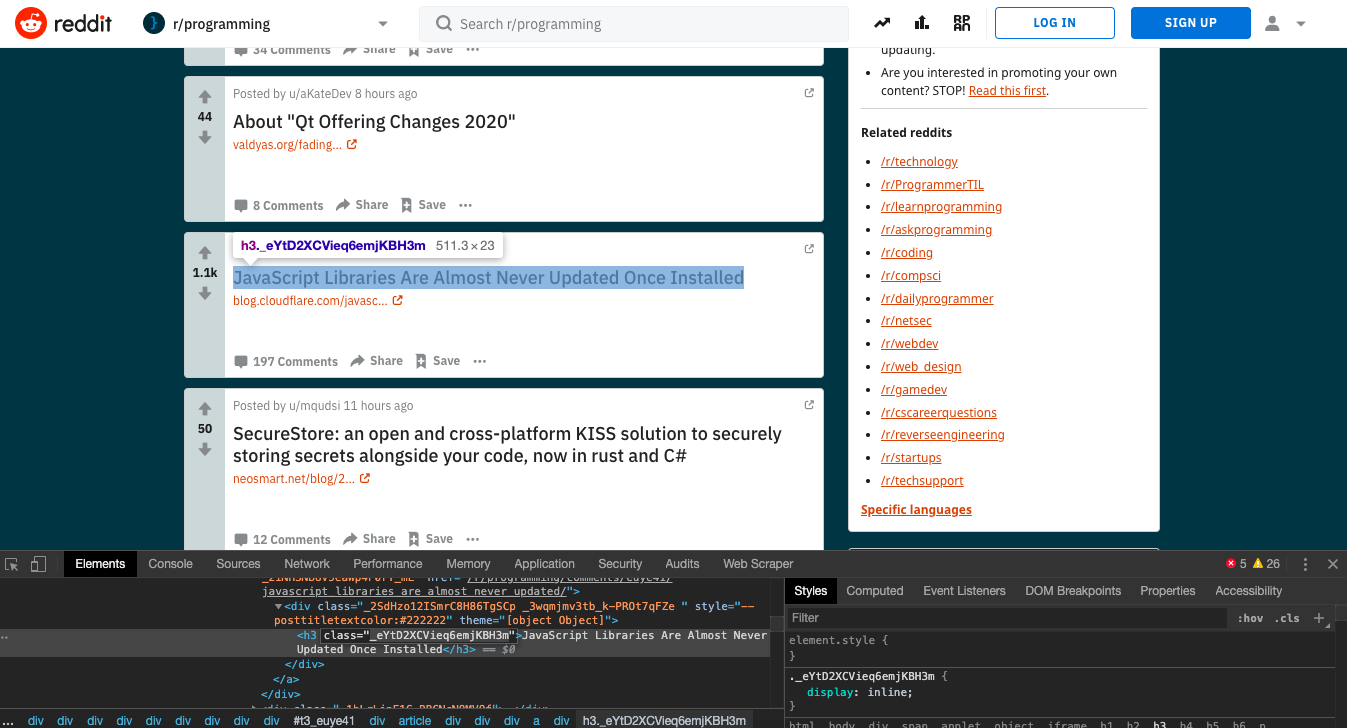 Scraping Reddit using Python - GeeksforGeeks