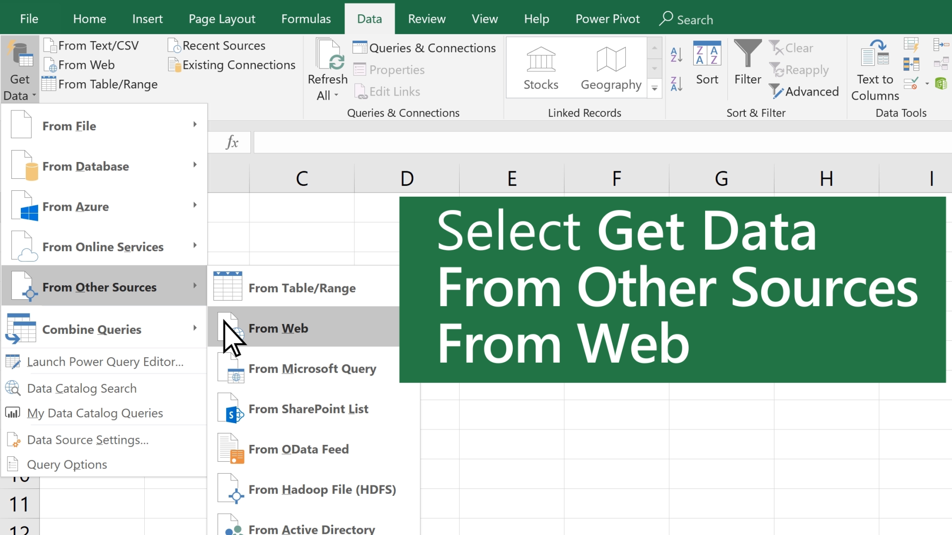 how to get data analysis on excel online